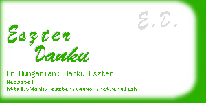 eszter danku business card